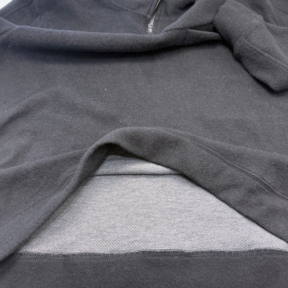 Toad&Co Mens Large Black Wool Blend Quarter Zip Pullover Sweater Midweight NWT - Picture 6 of 8